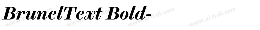 BrunelText Bold字体转换